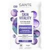SANTE Naturkosmetik Skin Vitality, maschera lisciante rivitalizzante idratante con paratria, olio di semi d'uva e complesso di collagene, per una maggiore forza ed elasticità, 8 ml (Confezione da 5)