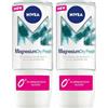 NIVEA MAGNESIUM DRY FRESH Deodorante a sfera da donna (1 x 50 ml), antitraspirante senza sali di alluminio, roll-on, sensazione di freschezza 48 ore (Confezione da 2)