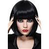 Bopocoko TLT Synthetic Straight Short Hair Bob Natural Wigs 11.5 with Flat Bangs COSPLAY Wig for Women Natural As Real Hair (Black) BU027BK by TLTSHOPS
