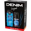 Denim - Regalo Uomo, Docciaschiuma 250 ml e Deodorante Spray 150 ml, Fragranza Original, Azione Detox e Purificante