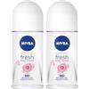 NIVEA Rose Touch 48 H Antitraspirante a sfera da donna, 50 ml (Confezione da 2)