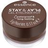 Essence Cosmetics essence STAY & PLAY GEL EYELINER POT, lunga durata, Ultra pigmentato, a prova di sbavature., colore intenso, opaca (5g)