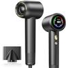 GLAM Asciugacapelli agli ioni con display a LED, GLAM 1600 W, asciugacapelli con 4 livelli di temperatura e 2 livelli di vento, asciugatura rapida, protezione dei capelli, anti-crespo, asciugacapelli
