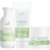 Wella Professionals Elements Shampoo detergente professionale 250ml + Conditioner districante 200ml + Maschera idratante 150ml donano morbidezza e luminosità