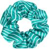 GYADA COSMETICS Elastico in Raso per Capelli Ricci, Mossi e Lisci, Green Stripes Scrunchie, Non Tira, Non Lascia Segni, Non Crea Attrito, Colore Verde, 1 Pezzo