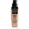 NYX Professional Makeup Fondotinta, Can't Stop Won't Stop Full Coverage Foundation, Lunga tenuta, Waterproof, Finish MatteLight
