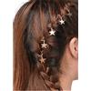 BIFULL Anelli decorativi con stelle per capelli, nero, standard
