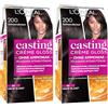 L'Oreal Paris - tinta per capelli Casting Creme Gloss Glossy Blacks, 200, ebano (Confezione da 2)