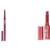 3INA MAKEUP - The Automatic Lip Pencil 254 + The Color Lip Glow 254 - Matita Labbra Rosa scuro nudo Waterproof + Rosetto Rosa scuro Nudo Burroacaco di Karite - Vegan - Cruelty Free