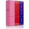 Colour Me Pink, Purple e Red - EDP da Donna - Rosa e Vaniglia 3 x 50ml | Eau de Parfum Donna, Fragranza Fruttata e Legnosa, Muschio di Quercia, Idea Regalo Donna, Profumo Donna, Per Tutti I Giorni