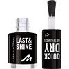 MANHATTAN Last & Shine, smalto per unghie ad asciugatura rapida, vegano e senza esperimenti sugli animali, a lunga durata, finitura ultra lucida, 8 ml, colore 790 Black is Black