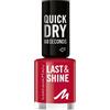 MANHATTAN Last & Shine, smalto per unghie ad asciugatura rapida, vegano e senza esperimenti sugli animali, a lunga durata, finitura ultra brillante, 8 ml, colore 630 Be My Baby