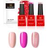 BLUESKY Smalto semipermente per Unghie Kit in Gel, Summer, Pink Martini SS2014, Beach Party SS2024, Lolita SS2018. 3 x 5 ml (Soak off UV/LED Gel) Rosa - 15 ml