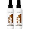 Revlon Professional UniqOne Coconut, Trattamento per Capelli Senza Risciaquo, All in One, Idrata, Protegge e Ripara (150ml), Fragranza al Cocco (Confezione da 2)