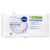 NIVEA Salviettine Struccanti Delicate 25 Pezzi, Struccante viso e occhi e labbra per trucco waterproof e SPF, Con Liquirizia e Pantenolo, Senza profumo e alcol, Detergente viso pelle sensibile
