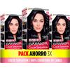 Garnier Color Sensation, confezione da 3, colori vivaci e durevoli, copertura completa dei capelli grigi, facile applicazione con ciotola e pennello, capelli morbidi e setosi, 2.10 nero blu