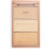 Revolution Beauty London Revolution Highlight Icon Palette, Trio Crema, Polvere e Shimmer, Pigmento Modulabile per Illuminare con Facilità, Rose Glow, 2.8g