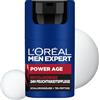 L'Oréal Paris men expert L'Oréal Men Expert Cura del viso contro le rughe per uomini, crema idratante anti-invecchiamento per pelle stanca e opaca, crema viso per uomo con acido ialuronico, Power Age, 1 x 50 ml