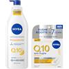NIVEA Q10 Skincare Kit con Anti-Rughe Power Crema Giorno Extra Rassodante SPF 15 50 ml e Crema Rassodante Corpo Idratante 400 ml, Azione antirughe viso e tonificante corpo, Per tutti i tipi di pelle