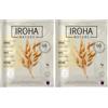 Iroha Nature - Maschera idratante lenitiva alla farina d'avena | Idratazione profonda | Riduce il rossore | Ingredienti naturali al 98% | Vegano e biodegradabile al 100%. (Confezione da 2)