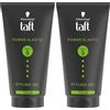 TAFT Schwarzkopf Taft, gel Power Elastic (150 ml), gel per capelli fino a 48 ore, delicato su capelli e cuoio capelluto, gel vegano per acconciature (Confezione da 2)