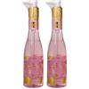 Accentra Lette S - Sapone per le mani in bottiglia di spumante, 250 ml, in dispenser di pompa, sapone liquido, profumo di tè rosa e velluto, ricaricabile, rosa - oro (Confezione da 2)