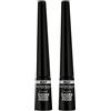 Deborah Milano - Eyeliner 24 Ore Waterproof a Lunga Tenuta e No Transfer, Dona un Finish Mat e Ultra-Precisione agli Occhi, Nero, 2.9 gr (Confezione da 2)