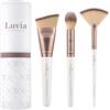 Luvia Cosmetics Set di pennelli per il trucco Luvia, Highlight & Contour Set, Set di pennelli per il viso, 3 pennelli cosmetici vegani, Pennelli per il make-up per sfumare, modellare e contornare