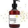 B.O.T cosmetic & wellness Olio di sesamo biologico puro al 100%. Olio di semi di sesamo spremuto a freddo con certificato biologico. Utilizzo in cosmesi naturale e massaggi ayurvedici 250 ML