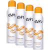 EVIN FEMME | Deodorante Donna Spray Amber, Fragranza Vaniglia Nera e Ambra, Formula Attiva per 24h, 150ml (Confezione da 4)