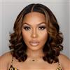 Tinashe Wear and Go Parrucche a caschetto senza colla, capelli umani 5 x 6 HD, con chiusura in pizzo, pre-pizzicata, ondulata, con pizzo frontale, parrucche corte a caschetto per donne nere (parrucca