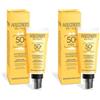 Angstrom Protect Crema Solare Viso SPF 50+, Azione Idratante ed Intensificatore dell'Abbronzatura, Indicata per Pelli Sensibili, 50 ml (Confezione da 2)