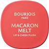 Bourjois | Macaron Melt Lip & Cheek Flush | 3 Peach Tatin | Fard | Texture elastica in polvere in crema | Velluto | Formula leggera | Specchio incorporato | 8 g