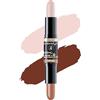 Misslyn Duo Stick Contouring & Highlight 2 in 1 per Definire e Illuminare il Viso, Texture Cremosa e Sfumabile, Facile da Applicare - Colore 4 Medium