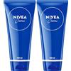 Beiersdorf Nivea Crema Tubo Cura Universale, crema idratante classica per tutti i tipi di pelle, ricca cura della pelle con Eucerit simile alla pelle (100 ml) (Confezione da 2)