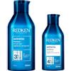 REDKEN Shampoo, per capelli danneggiati, ripara forza e aggiunge flessibilità, estremo 300 ml + Balsamo professionale Extreme, Trattamento fortificante per capelli danneggiati, 300 ml