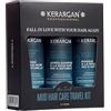 Kerargan - Kit Voyage Revitalisant à la Boue Noire de la Mer Morte pour Cheveux Gras et Cuir Chevelu Irrité - Shampoing, Après-shampoing, Masque - Purifie et Revitalise - Sans Sulfate, GMO - 3x100ml