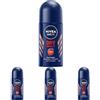 NIVEA MEN Dry Impact 72H Antitraspirante a sfera da uomo, 50 ml (Confezione da 4)