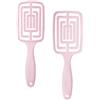 AiQInu Spazzola Districante per Capelli - Curva per Umidi e Asciutti, Ricci e Lisci (Rosa)