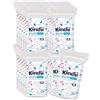Kindii Pure Quadrotti neonato grandi, 100% cotone, 20 x 60 pezzi | scorta da 1200 pezzi, dischetti rettangolari per pelle sensibile, sostituiscono le salviette, bordi morbidi