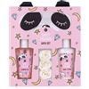 accentra set regalo DOLCI SOGNI - set di bellezza con maschera per dormire panda, doccia curativa, lozione per il corpo e coriandoli da bagno