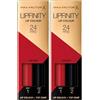 Max Factor - Lipfinity Lip Colour - Rossetto Lunga Durata e Gloss Idratante con Applicazione Bifase - Nuance 120 Hot - 2.3 ml e 1.9 g (Confezione da 2)