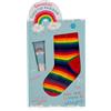 Accentra - Set per la cura OVER THE RAINBOW in bella confezione regalo, con lozione per piedi e calze arcobaleno - Set regalo per ragazze o ragazzi per compleanno, Pasqua o Natale