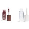 3INA MAKEUP - The Color Lip Oil 575 + The Color Lip Oil 100 - Marrone + Brillante - Balsamo Labbra con Acido Ialuronico - Lucidalabbra 24H Idratazione - Lip Gloss Volumizzanti - Vegan - Cruelty Free