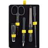 Beter - Kit da viaggio per la cura personale Level Up Collection, set di basi con tagliasigarette nasale, strumenti per manicure in acciaio inox, Lemon