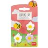 Legami - Set di 4 Mini Mollette per Capelli Clip Me Up!, Tema Bee, Fermagli per fare Acconciature e Styling, in PS, Acrilico, 2.5 x 2.5 x 1.5 cm