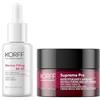 Korff, routine pro-levigatezza, con Supreme Pro Crema Ricca e Siero Dermafilling B8-B5.