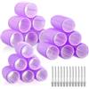 AiQInu 30 Pezzi Bigodini Grandi Set, Include 18 Pezzi Bigodini Per Capelli E 12 Clip A Becco D'Anatra, Bigodini Per Capelli Lunghi Corti Fai Da Te Per Donne E Bambini (40, 30, 20mm)