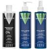Valquer Laboratorios Valquer Profesional Repair Treatment for Damaged Hair - Impacco con Shampoo Preparante + Cheratina + Maschera Capelli Ghiaccio - Impacco riparatore per capelli molto danneggiati
