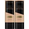 Max Factor - Fondotinta Liquido Lasting Performance - Alta Coprenza, Finish Matte e Lunga Durata - 111 Deep Beige - 35 ml (Confezione da 2)